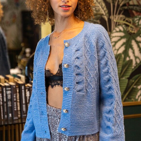 Cornflower Blue Cardigan - Picture 8 of 12